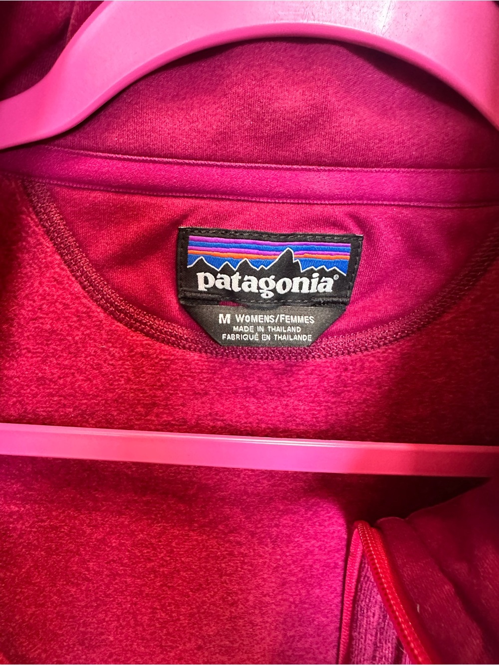 Patagonia Women's Bright Pink Zip Fleece Vest - Picture 2 of 3